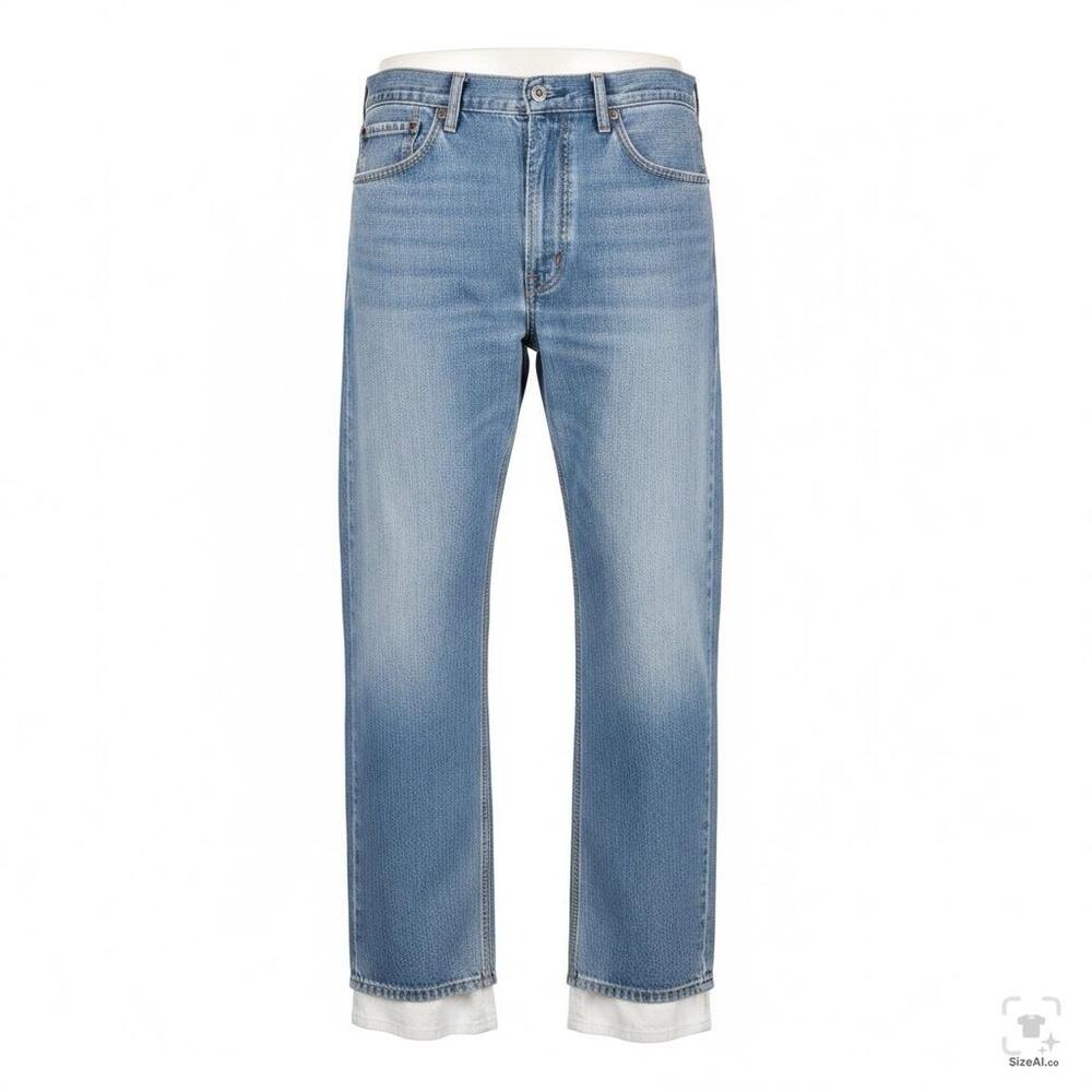 Levis 505 Jeans Mens 38x30 Blue Denim Regular Fit Medium Wash Straight Leg